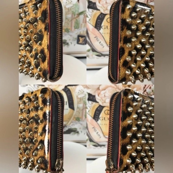 Christian Louboutin Brown Studded Wallet - Picture 10 of 11